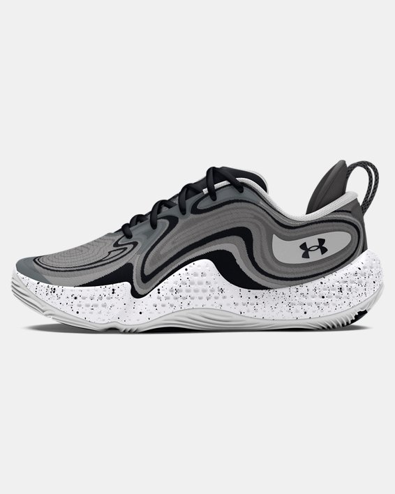 Unisex UA Spawn 6 Basketball Shoes, Gray, pdpMainDesktop image number 5